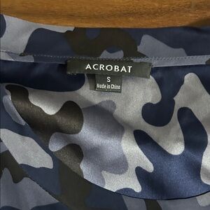 Acrobat Navy and Gray Camouflage Blouse